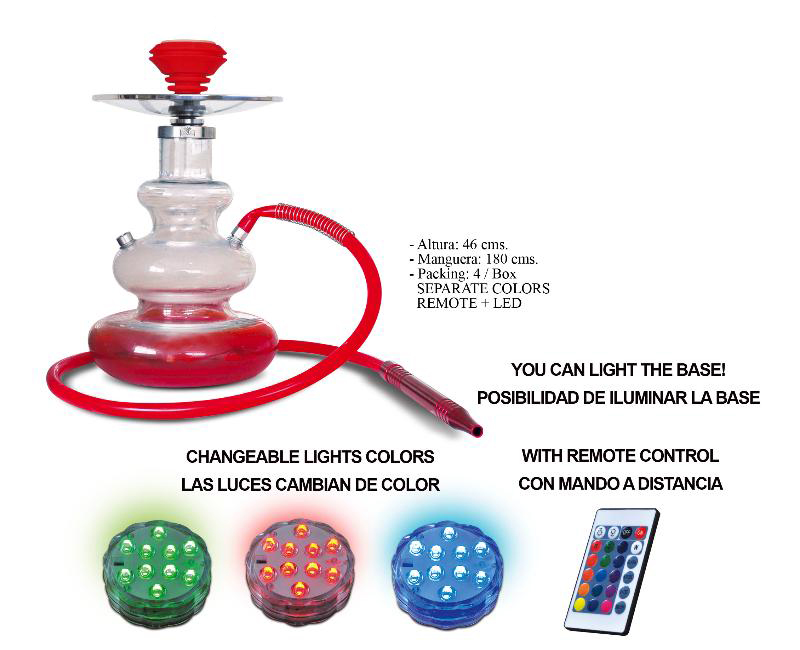 KARMA SHISHA SERIE WAVY WITH COLOURED BOTTOM