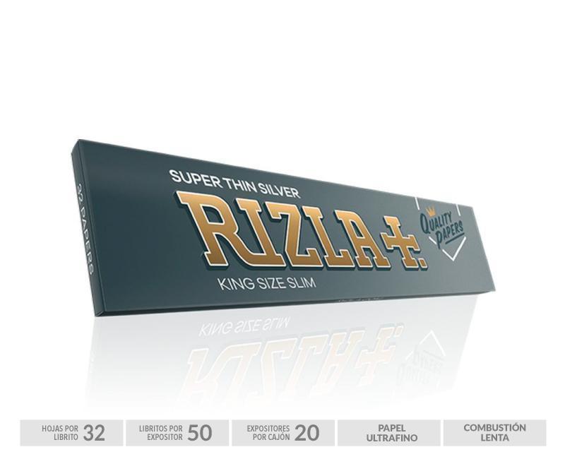 RIZLA EXP 50  KING SIZE SUPER THIN SILVER+