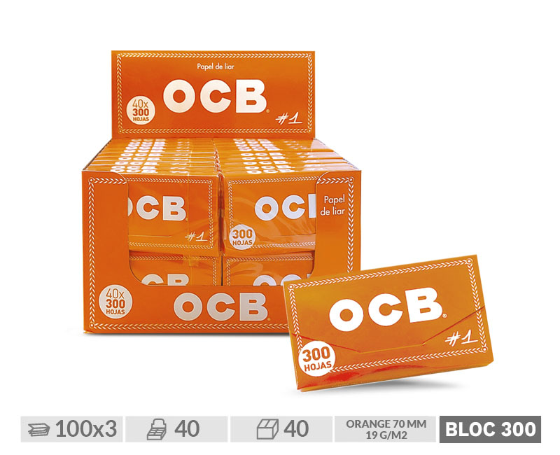 OCB ORANGE Nº1 BLOC 300 (40)