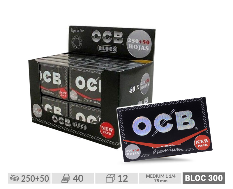 OCB PREMIUM BLOC 250+50: EXP 40 LIB 1 1/4