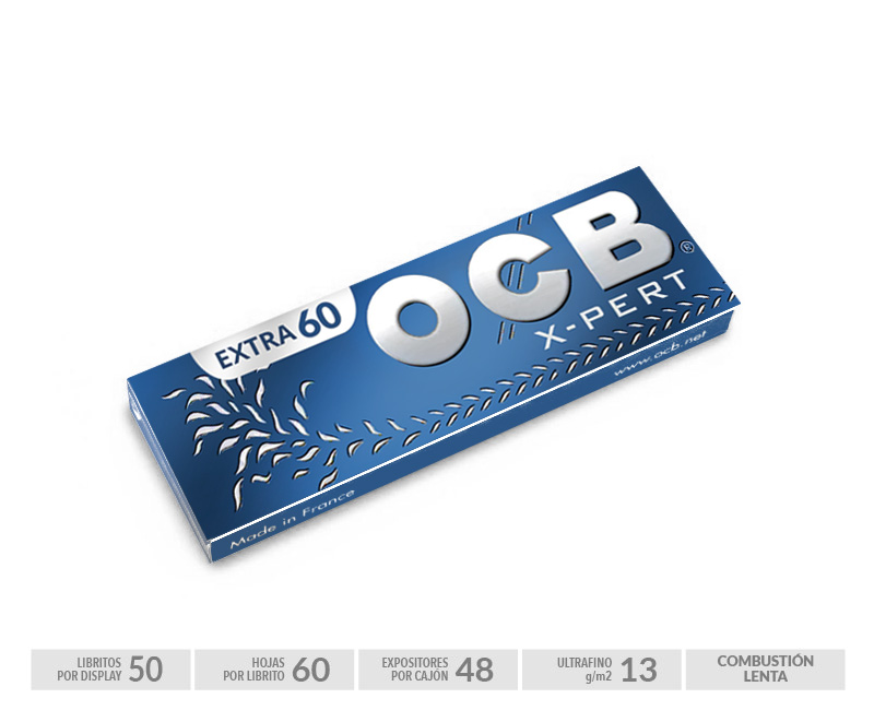 OCB EXP 50  X-PERT BLUE de 60 HOJAS