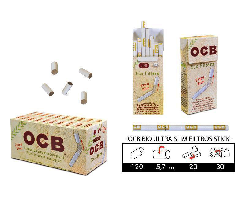 OCB BIO ULTRA SLIM FILTROS STICK 5,7mm EXP 20