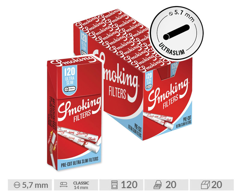 EXP 20 SMOKING PRECUT ULTRA SLIM FILTERS