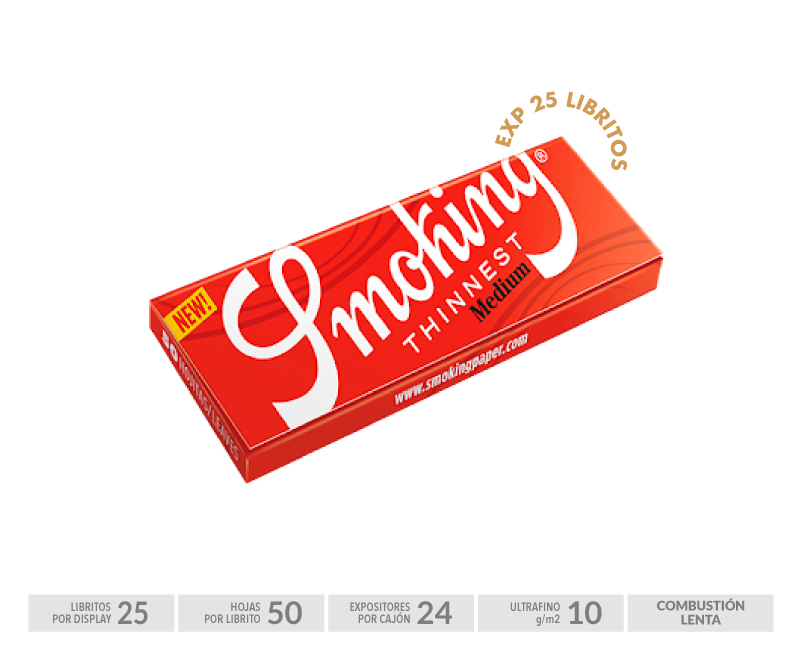 SMOKING EXP 25  THINNEST MEDIUM 1.1/4