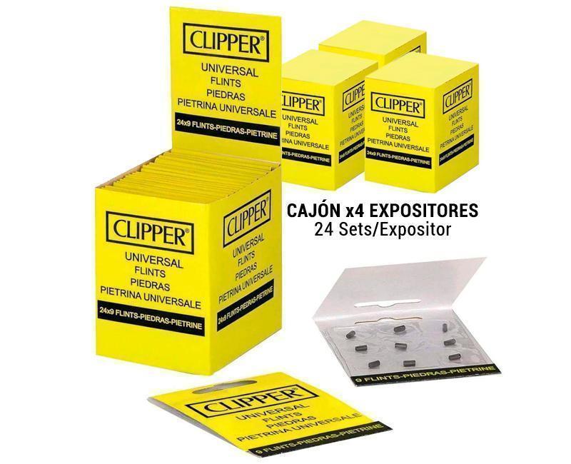CAJON CLIPPER PIEDRAS (4xEXP 24 BLISTER 9 PIEDRAS)