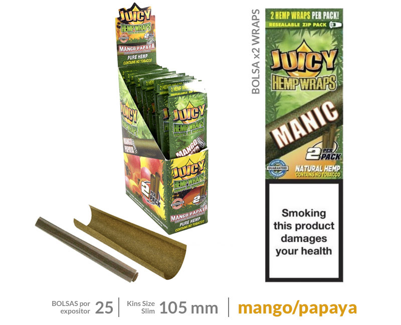 JUICY MANIC: 25 PACKS X 2 WRAPS