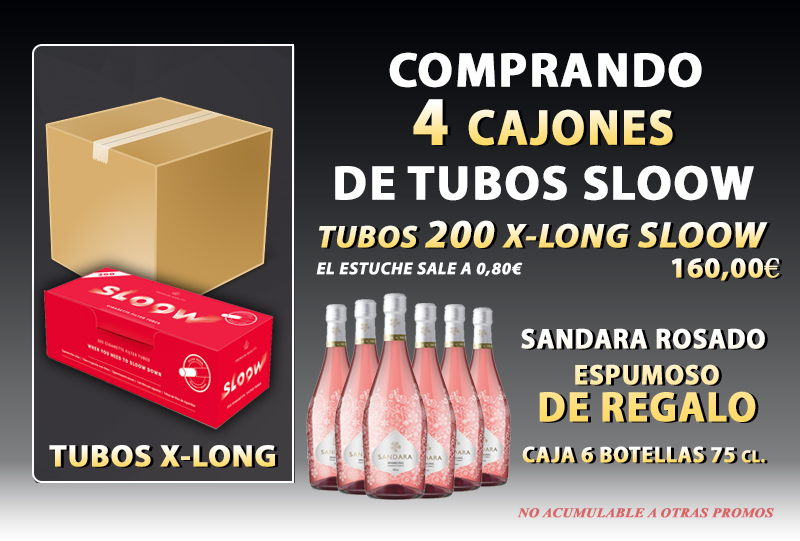 4 CAJONES TUBOS 200 XLONG SLOOW+ ESPUMOSO SANDARA