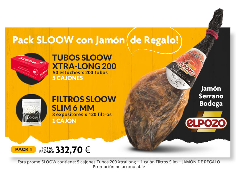 PACK 1: TUBOS XL + FILTR SLIM + REGALO JAMON BG