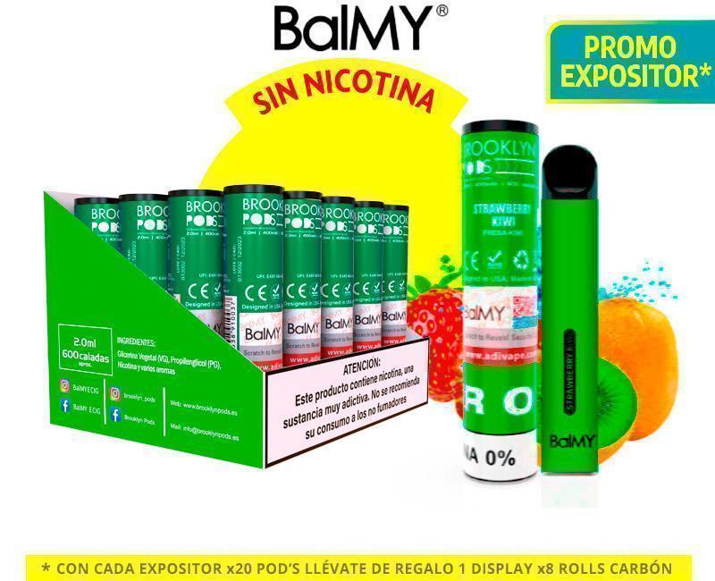 BROOKLYN EXP 20 FRESA-KIWI 0% PODS BALMY