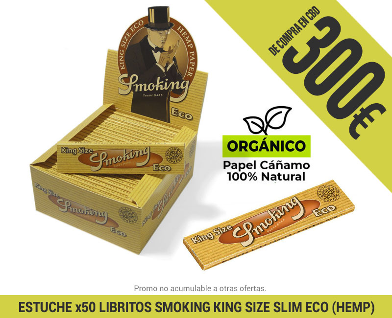 PROMO CBD 300 EUR + SMOKING PAPEL KS SLIM ECO