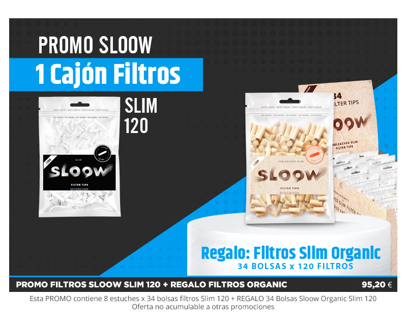 PROMO 1 CAJON SLOOW FILTR SLIM120 + REGALO ORGANIC
