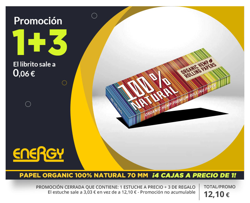 PROMO ENERGY PAPEL 100%NATURAL (2+3) 70MM