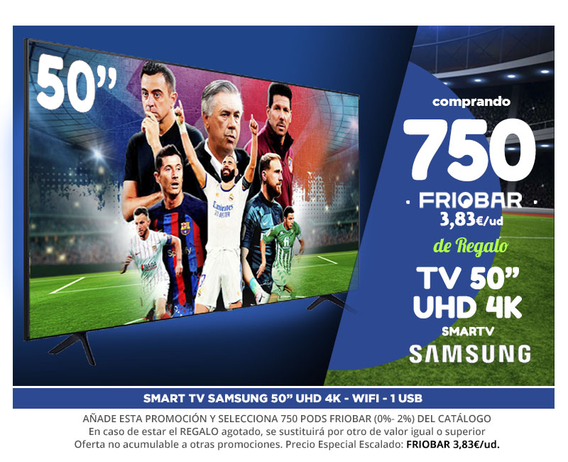 750 FRIOBAR  ( 3.83 €/UD ) + REG TV 50"