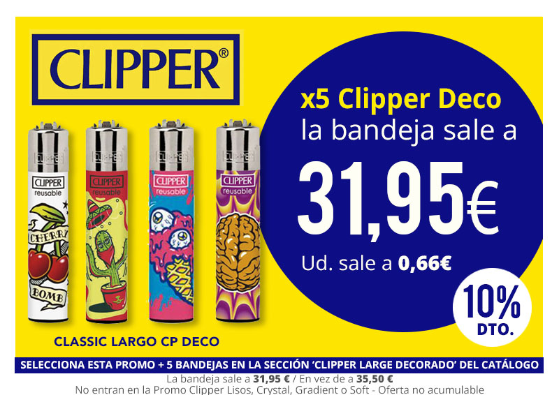 PROMO CLIPPER DECO x5 BANDEJA 10% DTO (31.95€/ban)