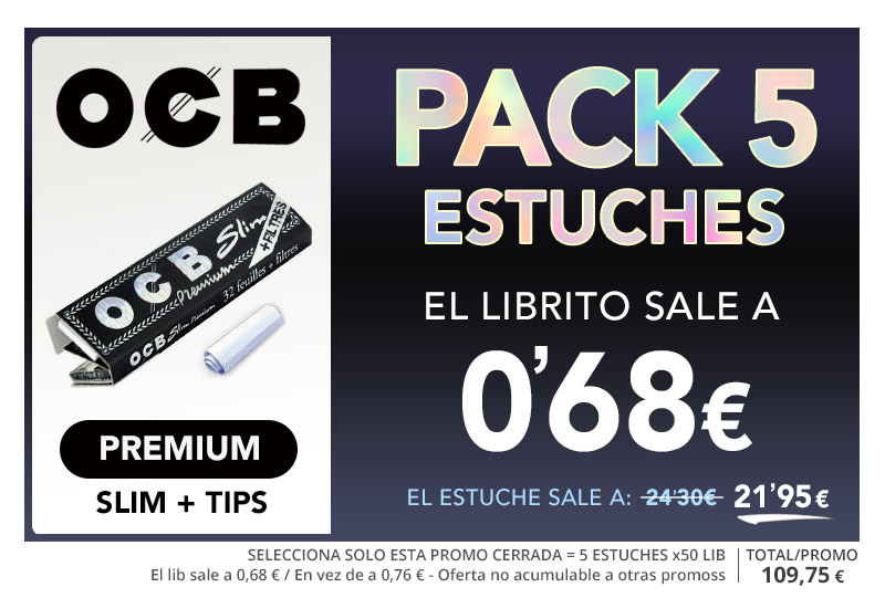 PROMO OCB SLIM+TIPS: PACK x5 A 21.95€/EXP