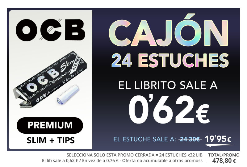 PROMO OCB SLIM+TIPS: CAJON x24  A 19.95€/EXP