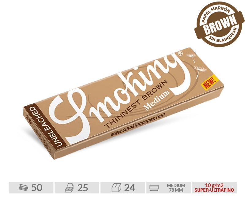 SMOKING THINNEST BROWN 1 1/4: EXP 25 LIB