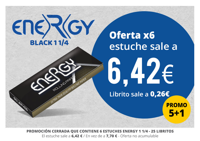 PROMO ENERGY PAPEL BLACK 1 1-4 (5+1)