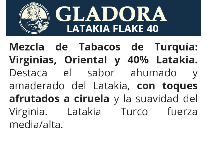 GLADORA PESSE CANOE TIN LATAKIA FLAKE 40 (50 G)