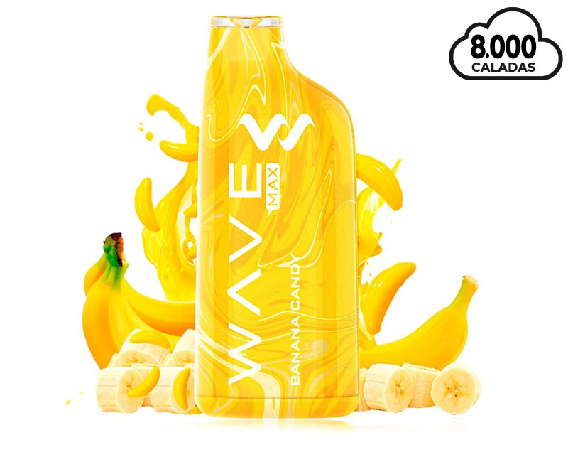 WAVE VAPER 8000 0% BANANA CANDY (CARAMELO  PLATANO