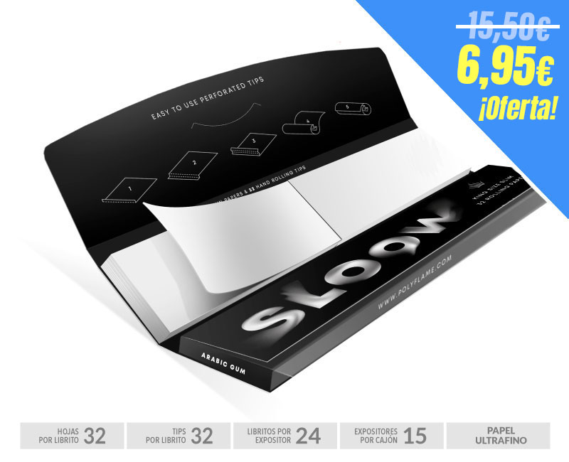SLOOW PAPEL SLIM + TIPS EXP 24 14gr-32Hojas