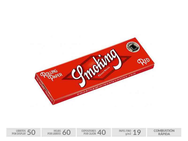 SMOKING EXP 50 RED Nº 8 (60Hojas) 70 MM