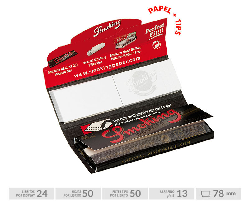 SMOKING EXP 24  DELUXE 1 1/4 + TIPS