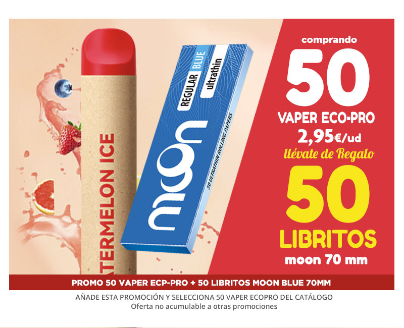 PROMO 50 VAPE ECOPRO + 1 MOON BLUE 70MM