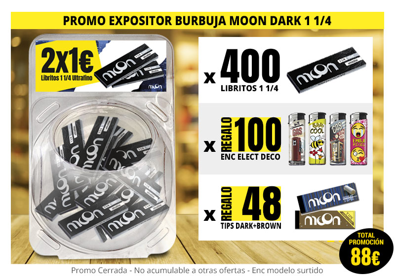 PROMO BURBUJA MOON 1 1-4: 400 LIB+100ENC+TIPS