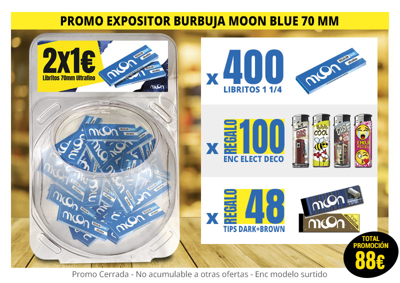 PROMO BURBUJA MOON BLUE: 400 LIB+100ENC+TIPS