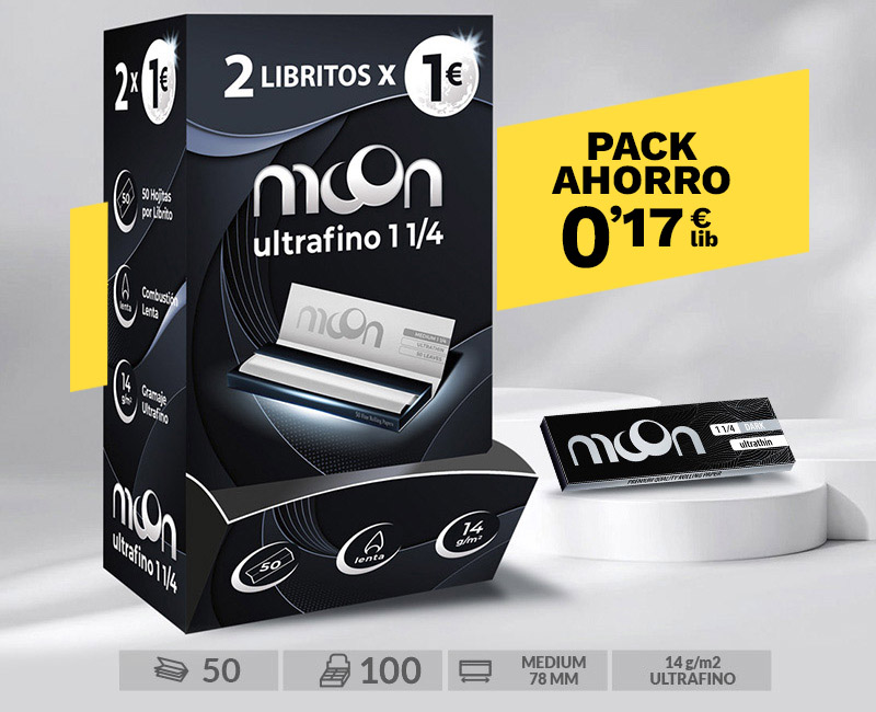 (EXPOSITOR 2X1€) MOON DARK 1 1/4: 100 LIBRITOS 78M