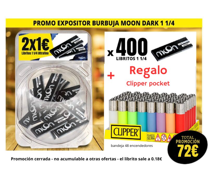 400 LIBR.MOON DARK 1 1/4 + REGALO CLIPPER POCKET