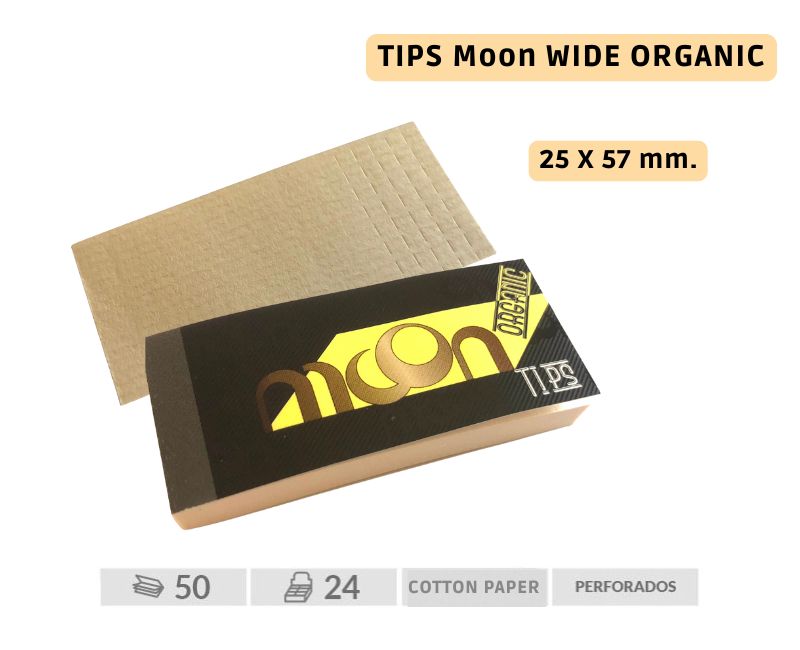 MOON WIDE ORGANIC TIPS/50 PACK EXP.24