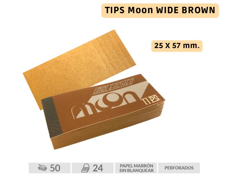 MOON WIDE TIPS BROWN EXP. 24 / 50 TIPS