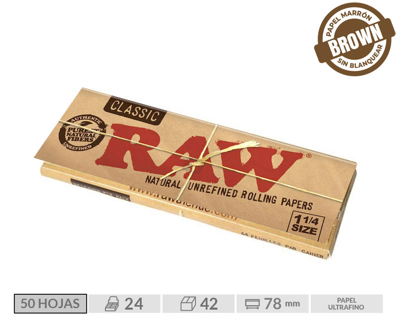 RAW 1 1/4 50 HOJAS - EXP.24 LIBRITOS 78MM