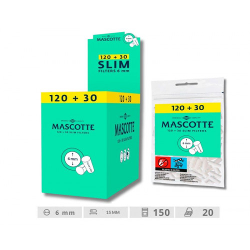 MASCOTTE FILTROS SLIM 6MM 120+30 EXP 20