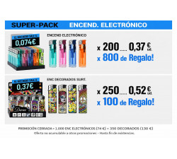 PROMO MECHEROS (ELECT): 1.000 ELECTR+ 350 DECO