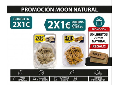 PROMO MOON 2 BURBUJAS 2X1 NATURAL REGALO 50 LIB.7O