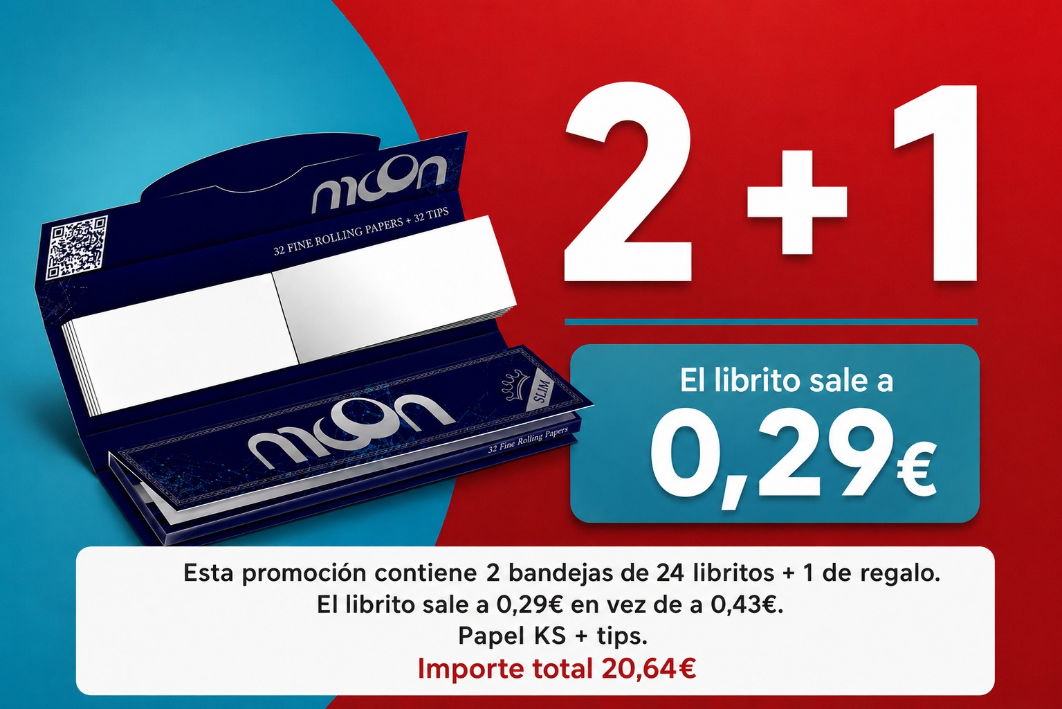 PROMO MOON 2+1 EXPOSITORES 24 LIBRITOS KS+TIPS