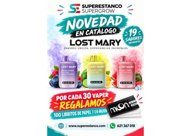 PROMO 30 VAPERS LOST MARY+REGALO MOON PAPEL