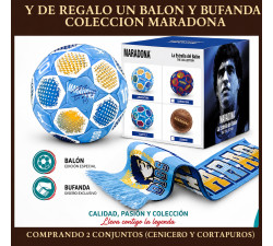 PROMO MARADONA 2 CENICEROS+2 CORTAPUROS BALON REGA