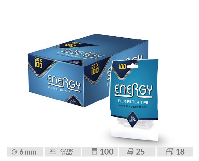ENERGY FILTROS SLIM 100 - ESTUCH 25 BOLSAS