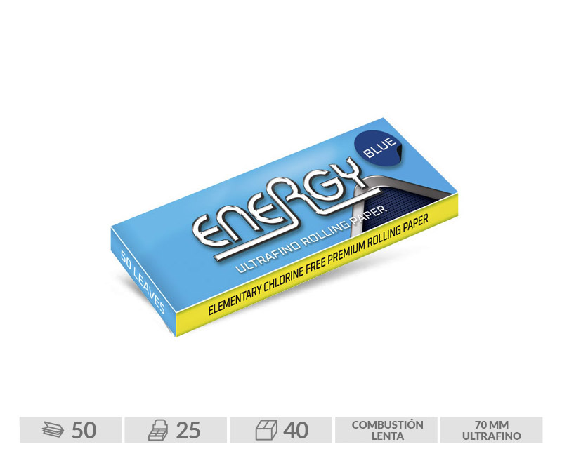 ENERGY PAPEL BLUE ESTUCHE 25 LIB 70MM