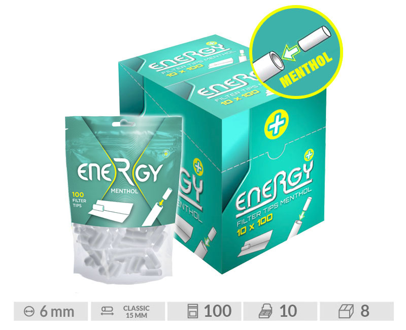 ENERGY FILTROS MENTHOL SLIM 100 - EST 10 BOL