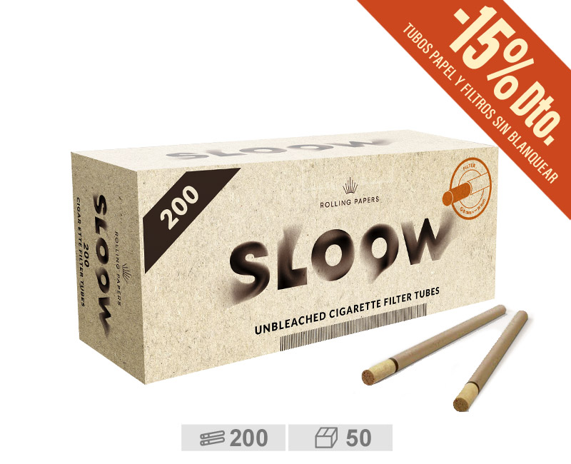 SLOOW CAJON TUBOS NATURAL 200: 50 ESTUCHES