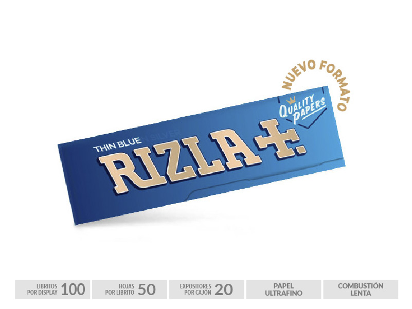 RIZLA EXP 100  BLUE 70mm NEW