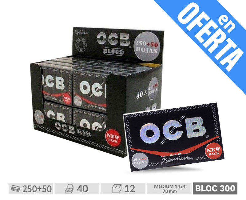 OCB PREMIUM BLOC 250+50: EXP 40 LIB 1 1/4