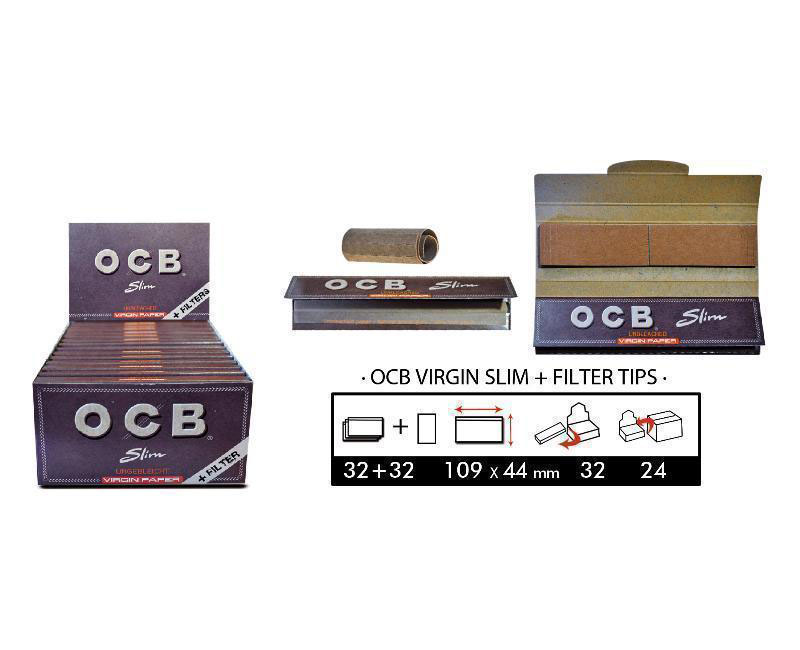 OCB VIRGIN SLIM + TIPS EXP 32
