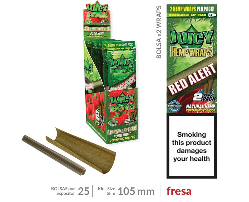 JUICY RED ALERT: 25 PACKS X 2 WRAPS