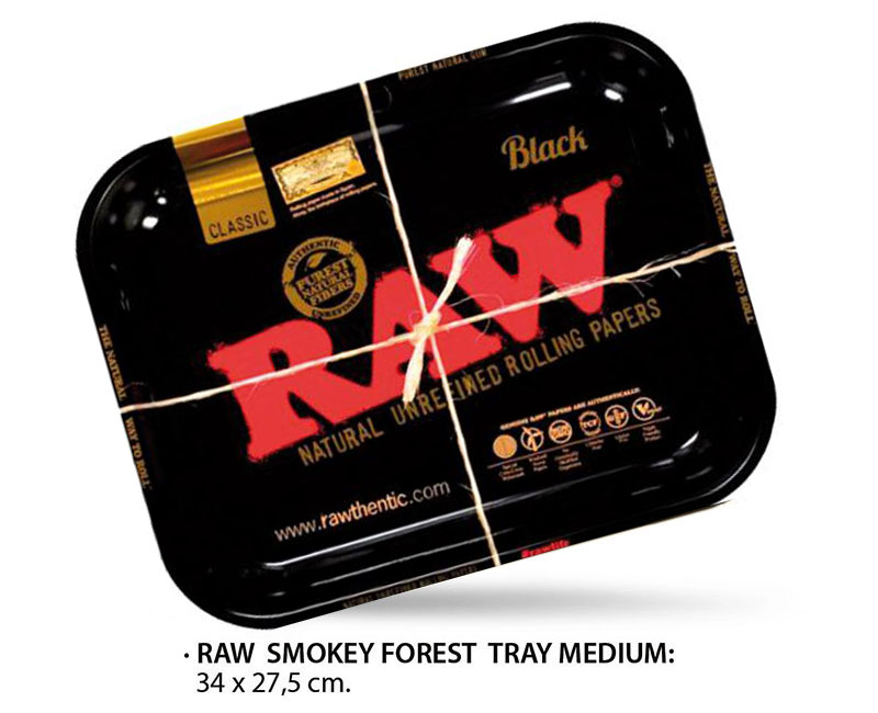 RAW TRAY METAL BLACK MEDIUM